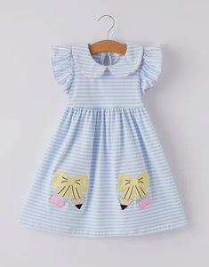 Pencil Appliqué Bow Dress