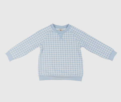 Blue Gingham Preston Pullover