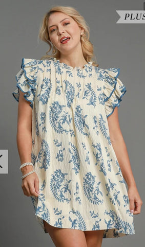 Paisley Charm Sassy Size Dress (xl-3xl)
