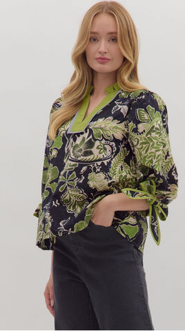 Moss and Midnight Blouse