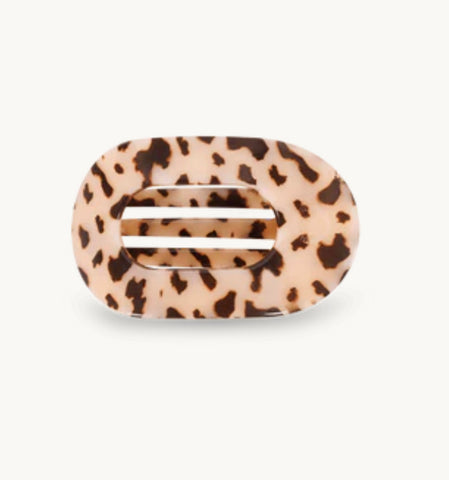 Teleties Blonde Tortoise Flat Round Clip