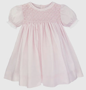 Pink Fully Smocked Dress