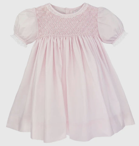 Pink Fully Smocked Dress