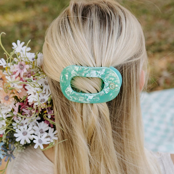 Teleties Spring Splash Flat Round Clip