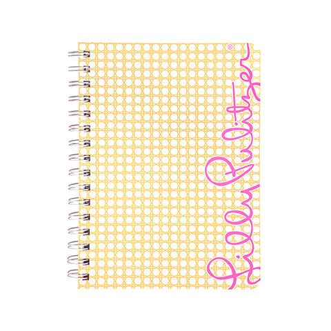 Lilly Pulitzer Mini Notebook in Gold Caning