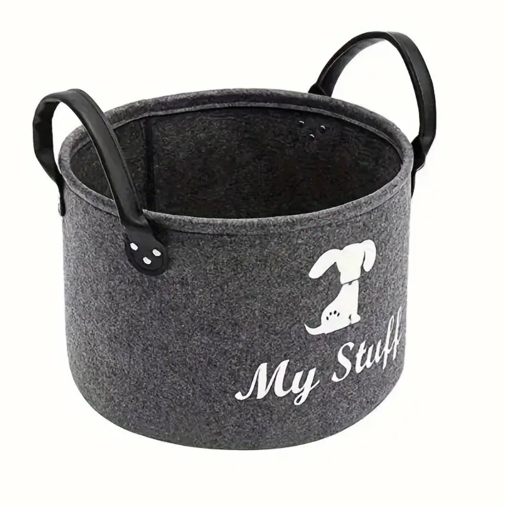 Round dog toy/storage basket