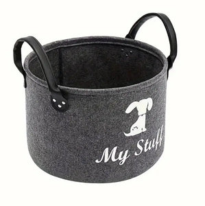 Round dog toy/storage basket