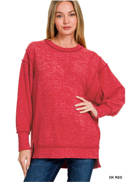Hacci Brushed Melange Oversized Sweater (3 colors)