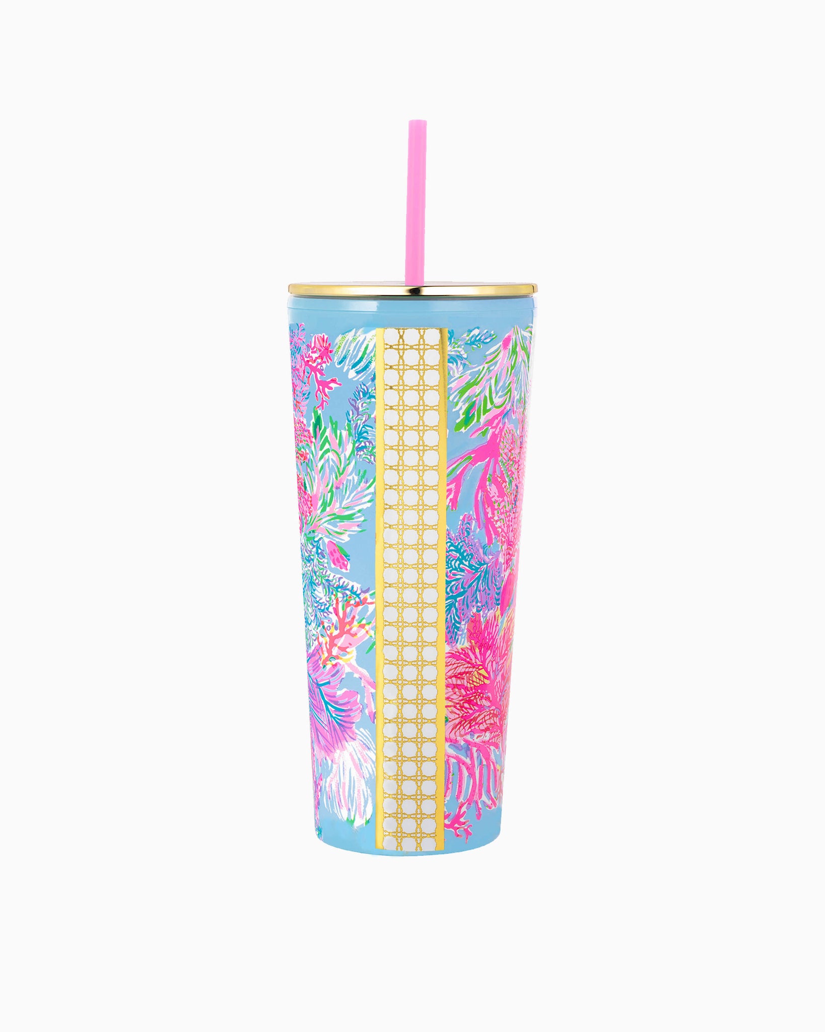 Lilly Pulitzer Tumbler with Straw in Cay to my Heart