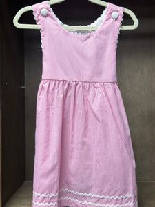Girl's Pink Pinstripe Summer Dress