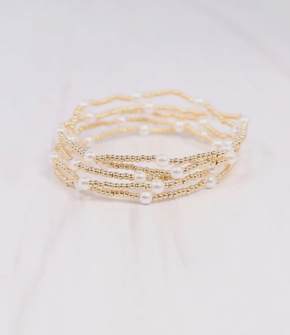 The Paisley Gold Beaded Bracelt