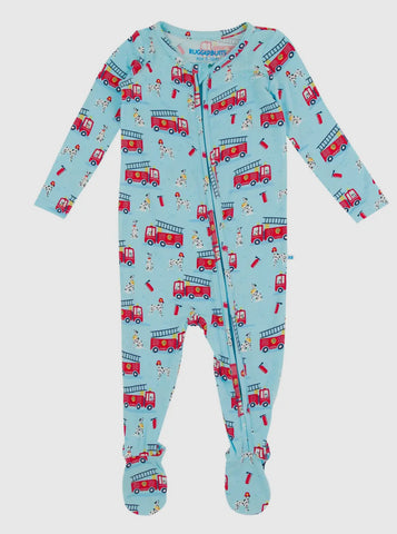 Firetruck Bamboo Footie