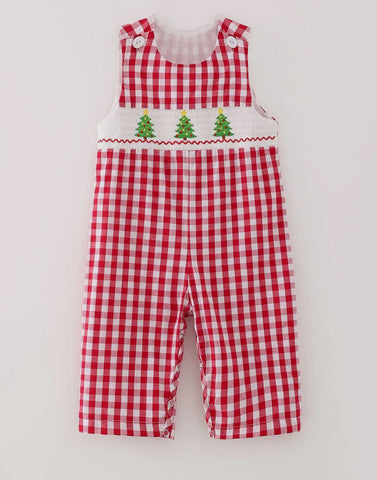 Christmas Tree Smocked Romper