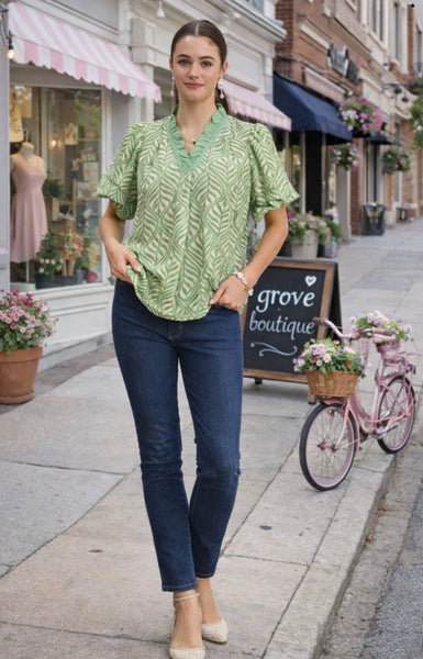 Fern and Flutter Blouse
