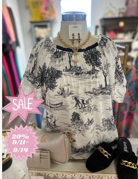 The Ava Landscape Blouse