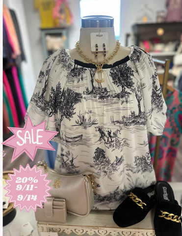 The Ava Landscape Blouse