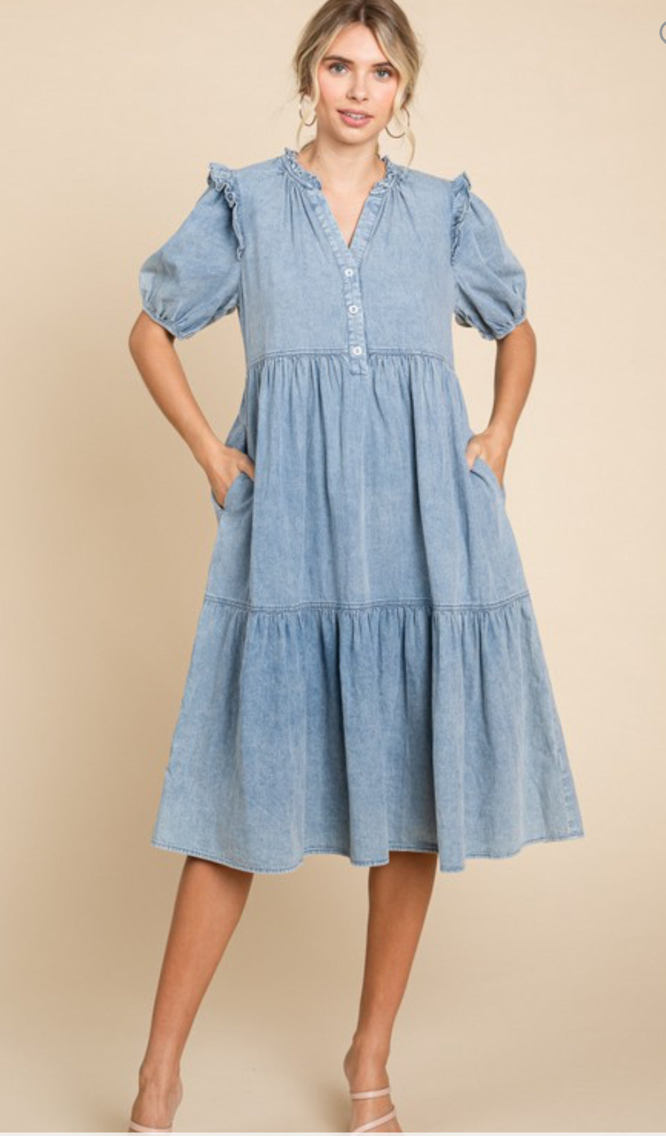 Forever Denim Midi Dress