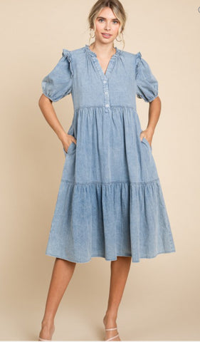 Forever Denim Midi Dress