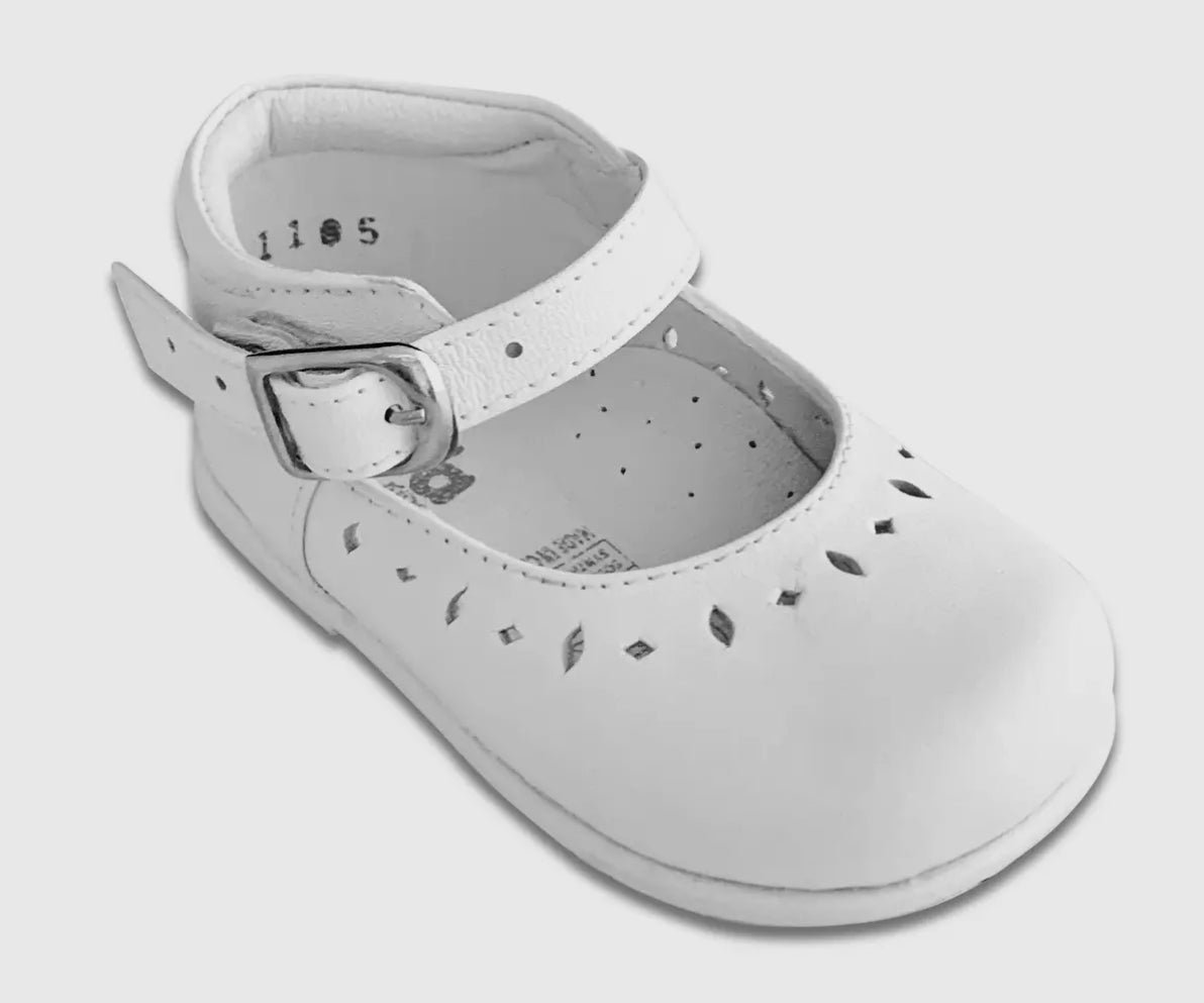 Girls White Leather Shoes