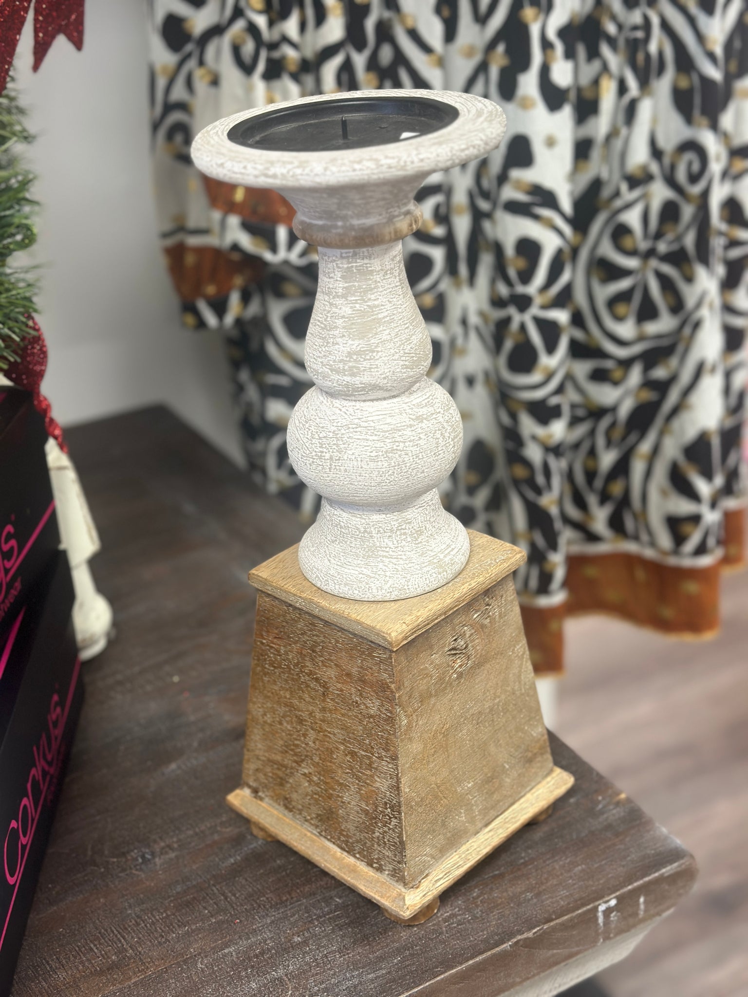 Weathered Grace Candle Stand
