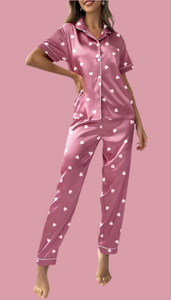 Love is Pink Short Sleeve Pajamas