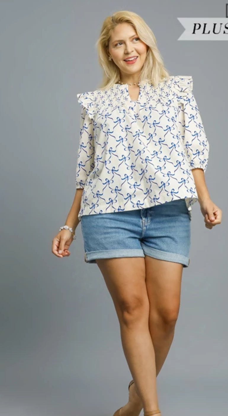 Bows and Breeze Sassy Size Top (xl-3xl)