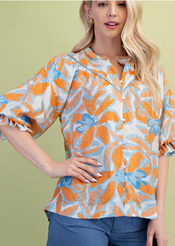 Floral Ruffle Daydream Blouse