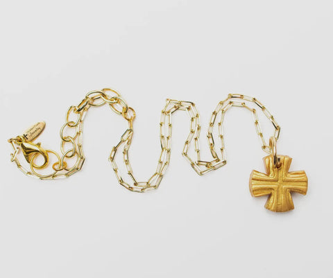 Julia Cross Charm with Paperclip Chain