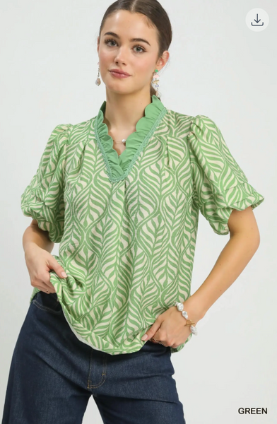 Fern and Flutter Blouse
