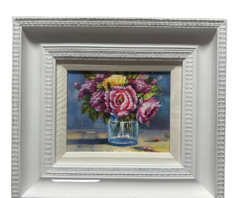Spring Bouquet Oil Painting on Canvas with Frame