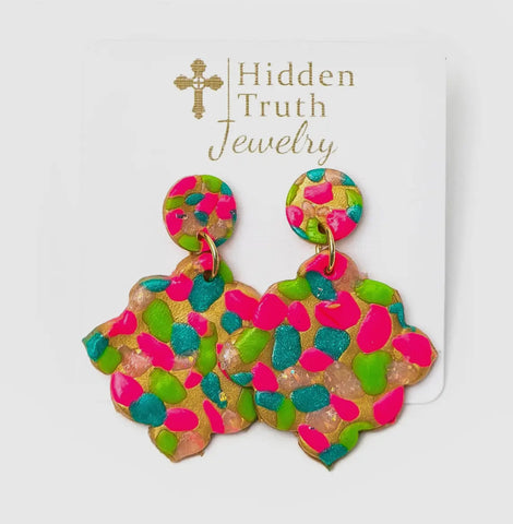 Hidden Truth Gold Confetti Earrings