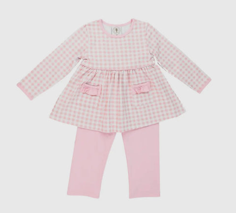 Pink Gingham Legging Set