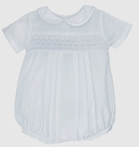 Blue Smocked Newborn Bubble