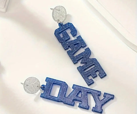 Various Colors of Sparkle Game Day Earrings