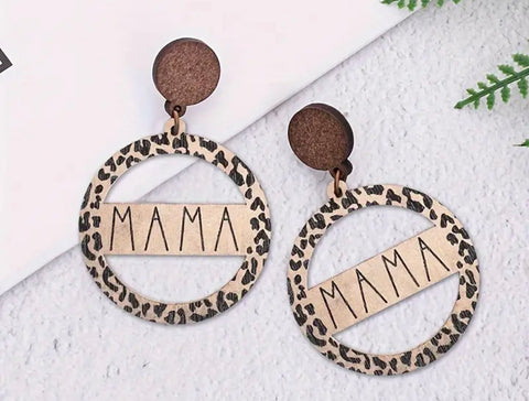 Leopard Print MAMA Earrings