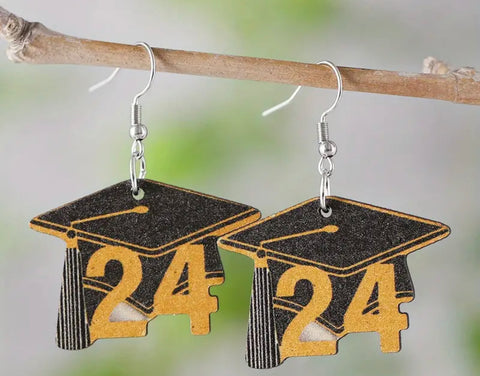 2024 Graduation Cap Earrings