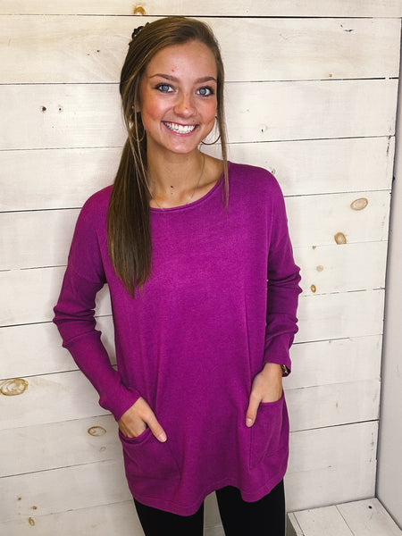 Viscose Front Pockets Sweater
