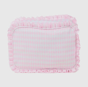 Pink Gingham Everyday Pouch