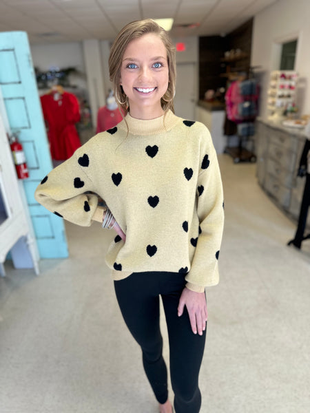 All Over Heart Sweater