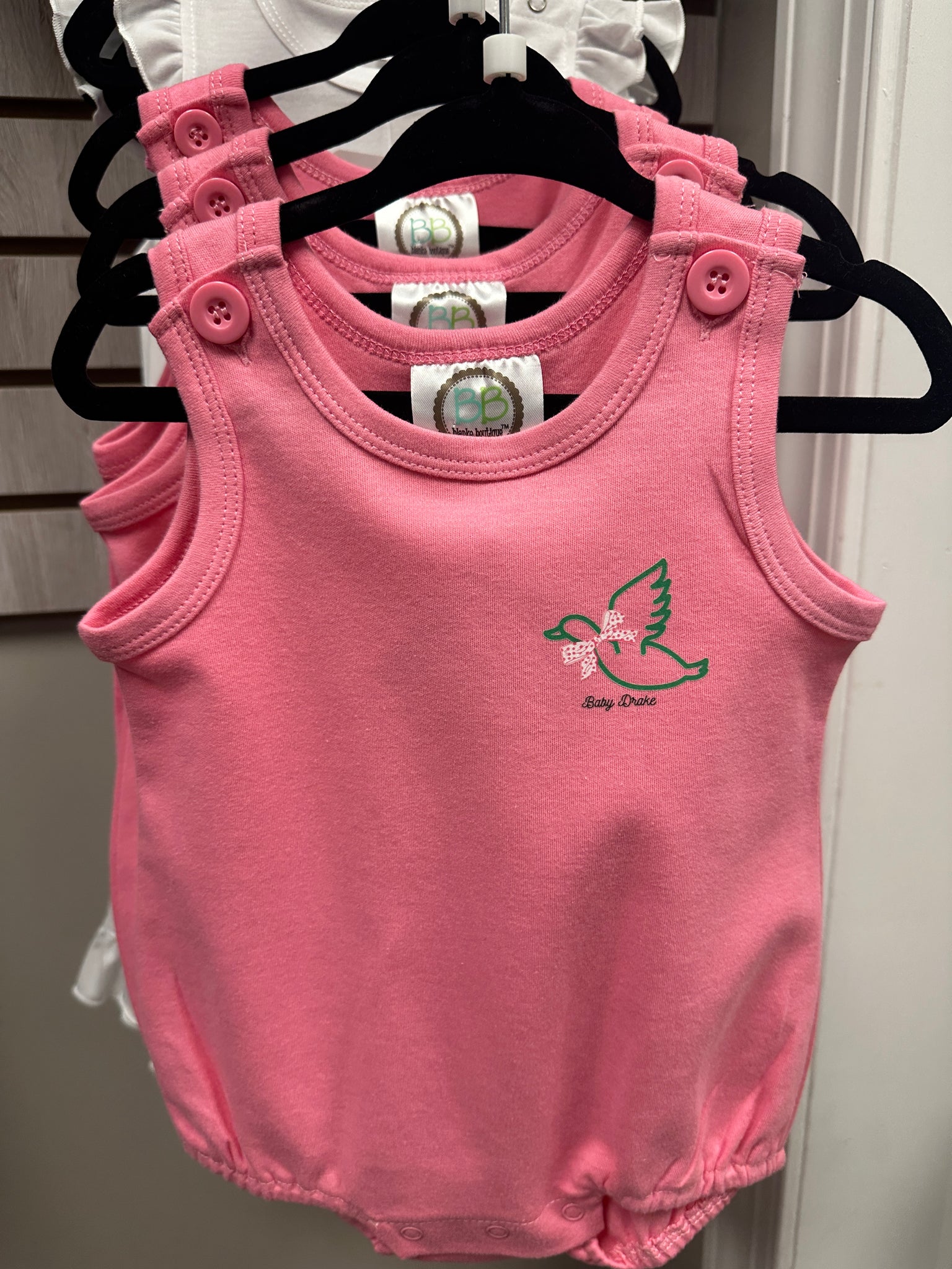 Wild Drake Girl's Pink Duck Romper