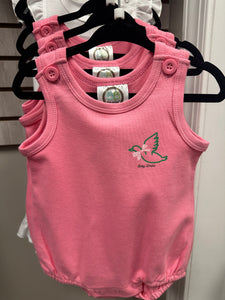 Wild Drake Girl's Pink Duck Romper