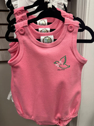 Wild Drake Girl's Pink Duck Romper