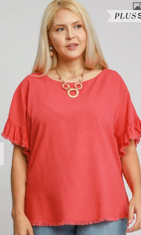 Sassy Size Frey and Flounce Top