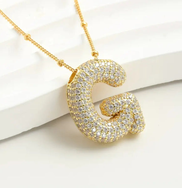 Bubble Initial Necklaces