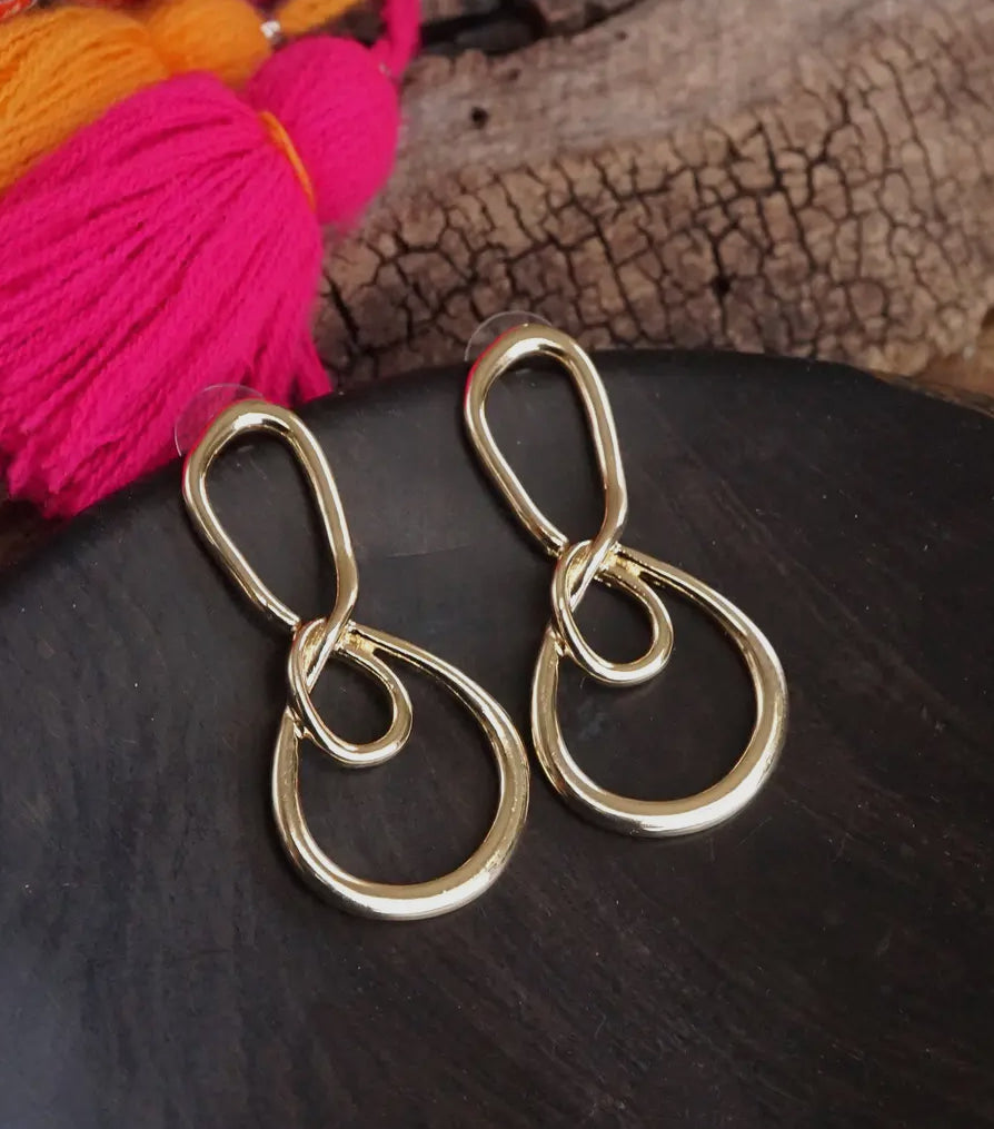 Tangled Loop Wire Earrings