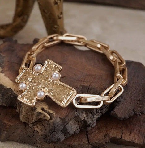 Sacred Shape Hammer Crossed Chain Bracelet