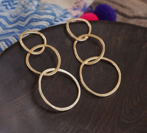 Gold Looped End Hoop Earrings