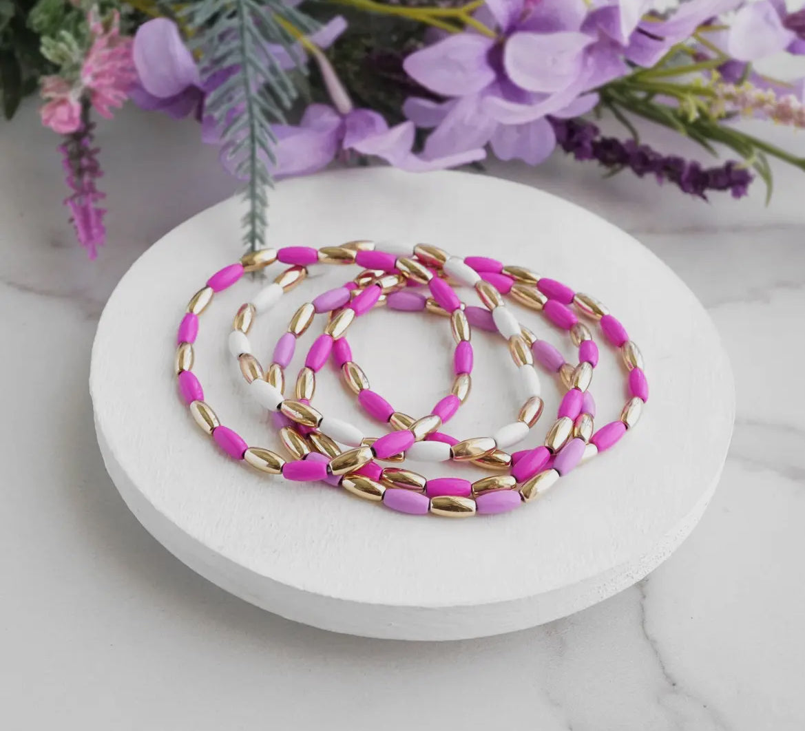 Metal Beaded Stack Bracelets (2 Colors)