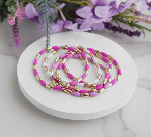 Metal Beaded Stack Bracelets (2 Colors)
