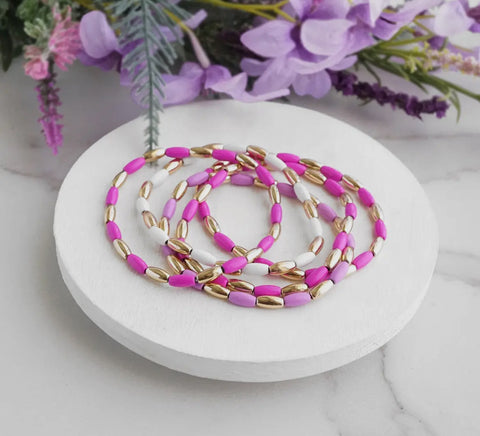 Metal Beaded Stack Bracelets (2 Colors)